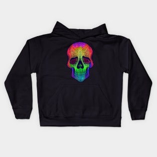 floral skull Kids Hoodie